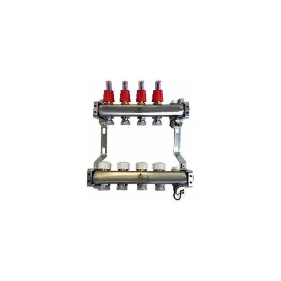 Коллекторный блок Gekon для тепл.пола 1x3/4EU отв.-4, GK 72104 Коллекторный блок Gekon для тепл.пола 1x3/4EU отв.-4, GK 72104