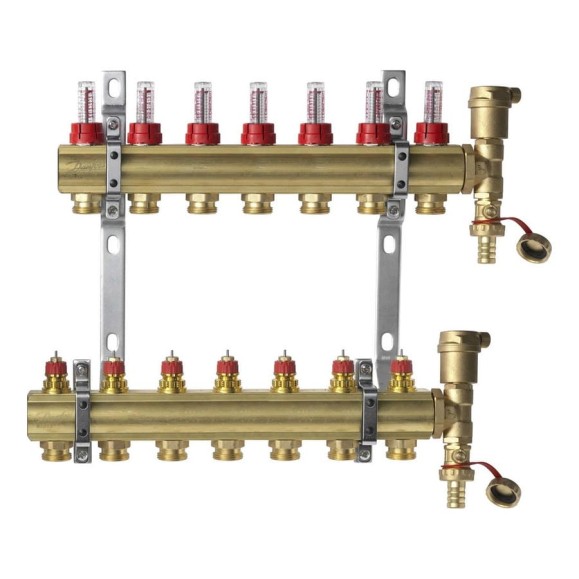 Комплект коллекторов Danfoss FHF-7F set, 7 выходов 088U0727 049526