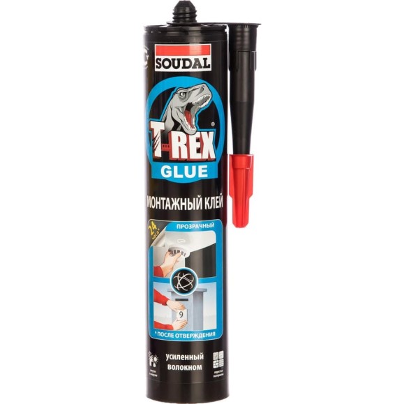 Монтажный клей SOUDAL T-REX ПРОЗРАЧНЫЙ 3 134924 Монтажный клей SOUDAL T-REX ПРОЗРАЧНЫЙ 3 134924