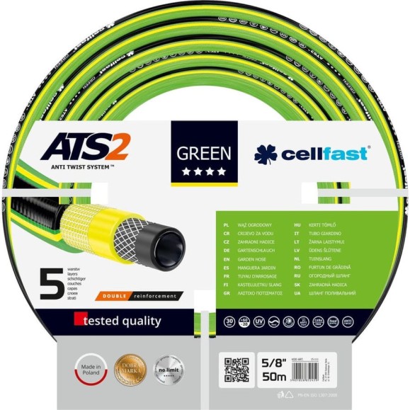 Садовый шланг Cellfast GREEN ATS2 5/8'', 50 м 15-111 Садовый шланг Cellfast GREEN ATS2 5/8'', 50 м 15-111