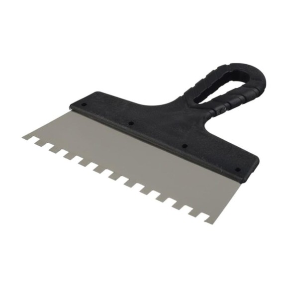 Зубчатый шпатель нержавеющая сталь 200мм зуб 6х6мм Jettools 6302К Зубчатый шпатель нержавеющая сталь 200мм зуб 6х6мм Jettools 6302К