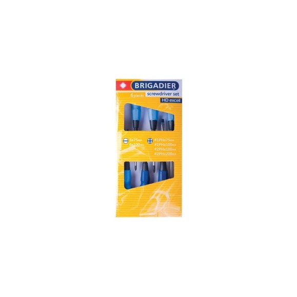 Набор отверток 6 предметов Brigadier HD EXCELL 39004 Набор отверток 6 предметов Brigadier HD EXCELL 39004