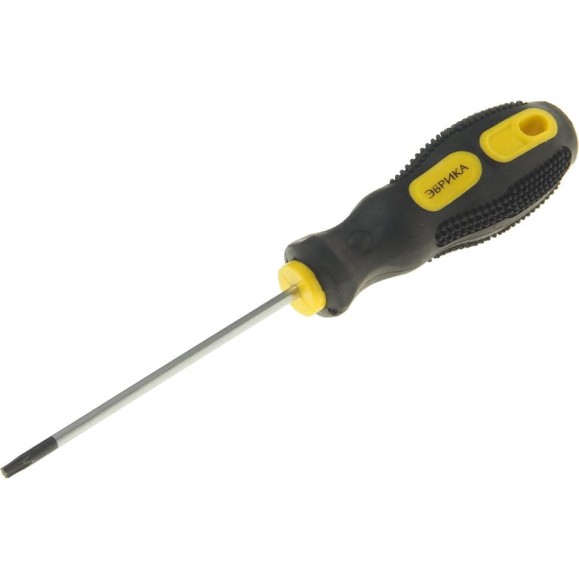 Отвертка TORX Эврика T10х75мм 3мм магнитная с противоскользящей ручкой ER-7DT-01 988153 Отвертка TORX Эврика T10х75мм 3мм магнитная с противоскользящей ручкой ER-7DT-01 988153