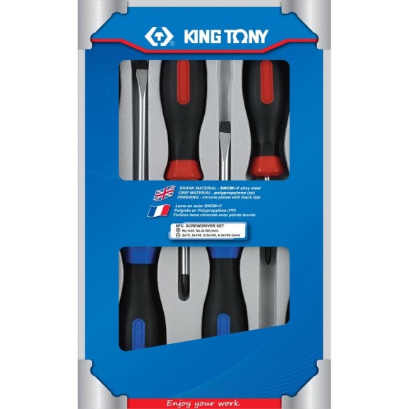Набор отверток в коробке, 6шт KING TONY 31216MR Набор отверток в коробке, 6шт KING TONY 31216MR