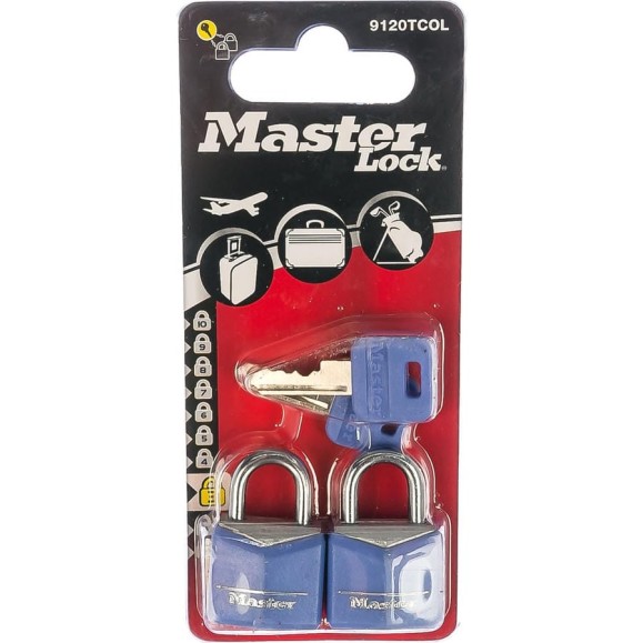 Комплект 2-х навесных замков MasterLock 9120EURTCOL
