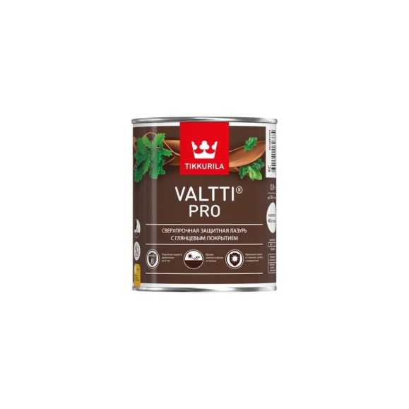 Лазурь Tikkurila VALTTI PRO сверхпрочная, защитная, глянцевая, орех 2,7л 52777 700010331 Лазурь Tikkurila VALTTI PRO сверхпрочная, защитная, глянцевая, орех 2,7л 52777 700010331