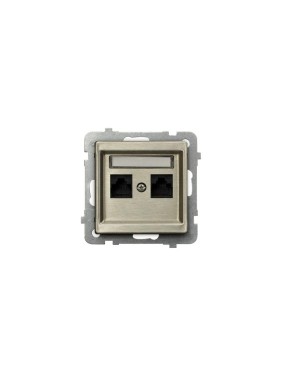 Компьютерная розетка Ospel Sonata 1-я, категория 5e, RJ-45, без рамки, медь GPK-2RM/K/m/44 Компьютерная розетка Ospel Sonata 1-я, категория 5e, RJ-45, без рамки, медь GPK-2RM/K/m/44