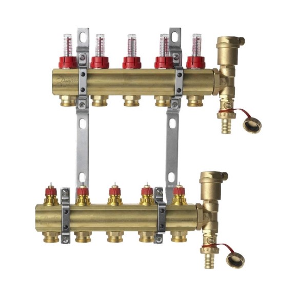 Комплект коллекторов Danfoss FHF-5F set 5 контуров 088U0725
