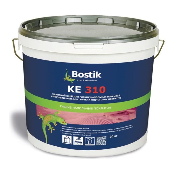 Акриловый эмульсионный клей Bostik KE 310 6 кг 30043550 Акриловый эмульсионный клей Bostik KE 310 6 кг 30043550