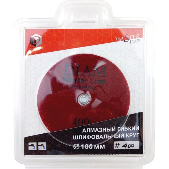 Круг алмазный гибкий шлифовальный Master Line Universal (100х15 мм; №400; сухая/мокрая) Diam 000626 Круг алмазный гибкий шлифовальный Master Line Universal (100х15 мм; №400; сухая/мокрая) Diam 000626