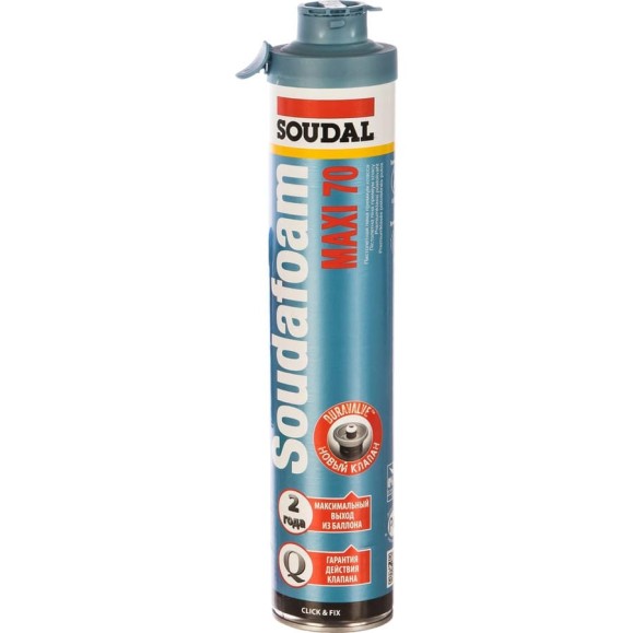 Пистолетная пена SOUDAL Соудафоам Макси 70 Клик&Фикс 117565 Пистолетная пена SOUDAL Соудафоам Макси 70 Клик&Фикс 117565