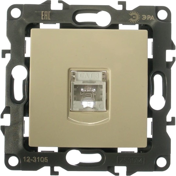 Телефонная розетка ЭРА 12-3105-02 RJ11, IP20, 12, слоновая кость Б0014712 Телефонная розетка ЭРА 12-3105-02 RJ11, IP20, 12, слоновая кость Б0014712