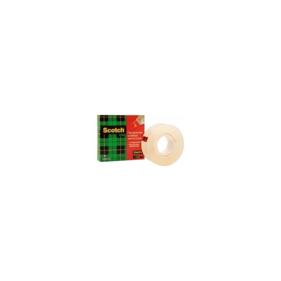 Клейкая лента Scotch Crystal 600 в коробочке, 19мм х 33м, 1 шт/кор, 7100027388 Клейкая лента Scotch Crystal 600 в коробочке, 19мм х 33м, 1 шт/кор, 7100027388