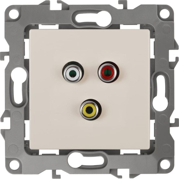 Розетка RCA ЭРА 12-3113-02 IP20, 12, слоновая кость Б0027472 Розетка RCA ЭРА 12-3113-02 IP20, 12, слоновая кость Б0027472