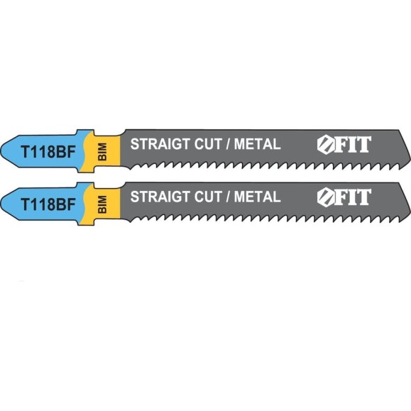 Полотно T118BF 2 шт. по металлу для электролобзика (51/76 мм; BIM) FIT HQ 40973 Полотно T118BF 2 шт. по металлу для электролобзика (51/76 мм; BIM) FIT HQ 40973