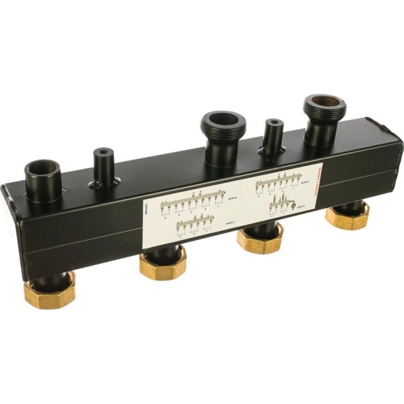 Гребёнка, DN25, 1 1/2", 2 контура, размер отвода-1 1/2", 3,5 м3/ч ELSEN EWG25.02 Гребёнка, DN25, 1 1/2", 2 контура, размер отвода-1 1/2", 3,5 м3/ч ELSEN EWG25.02