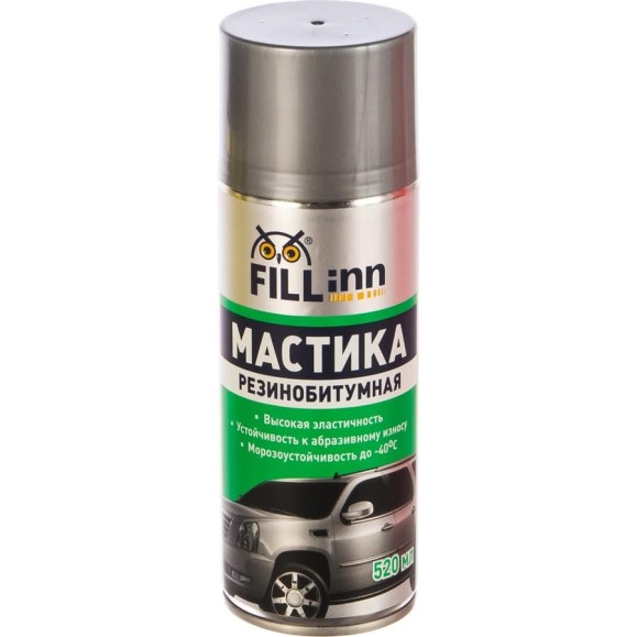 Мастика резино-битумная (аэрозоль, 520 мл) FILL INN FL019 Мастика резино-битумная (аэрозоль, 520 мл) FILL INN FL019