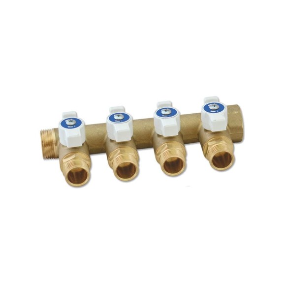 Коллектор НВ 3/4 4х1/2 Н 40мм с кранами Uni-Fitt 420G3240 Коллектор НВ 3/4 4х1/2 Н 40мм с кранами Uni-Fitt 420G3240