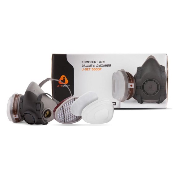 Комплект для защиты дыхания Jeta Safety полумаска из термопласта, р.L(большой), J-SET5500P-L