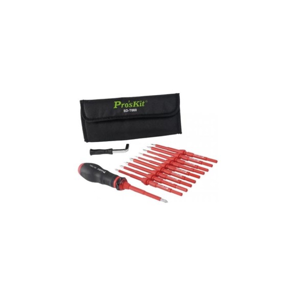 Набор отверток 1000В ProsKit SD-T860 00322507 Набор отверток 1000В ProsKit SD-T860 00322507