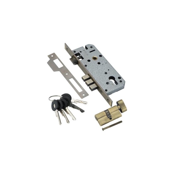 Врезной замок с секретным двухрядным цилиндром ADDEN BAU LOCK 4585 5-60B D BRONZE 940000000590 Врезной замок с секретным двухрядным цилиндром ADDEN BAU LOCK 4585 5-60B D BRONZE 940000000590
