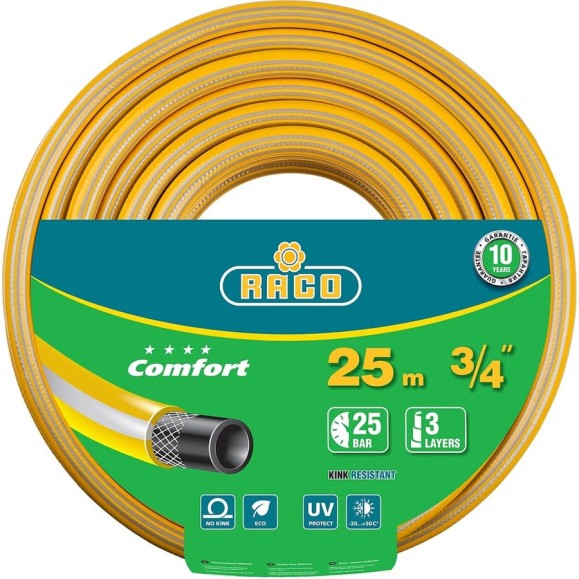 Поливочный армированный 3-х слойный шланг Raco COMFORT 3/4"x25м 40303-3/4-25_z01 Поливочный армированный 3-х слойный шланг Raco COMFORT 3/4"x25м 40303-3/4-25_z01