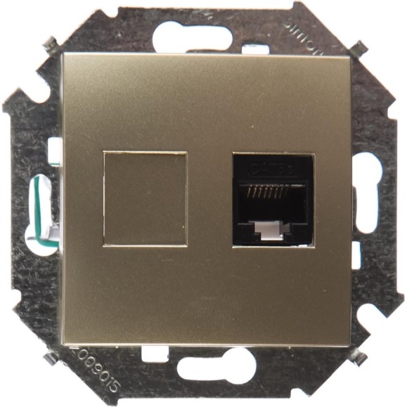 Компьютерная розетка Simon RJ45 кат.5e AMP, шампань 1591551-034