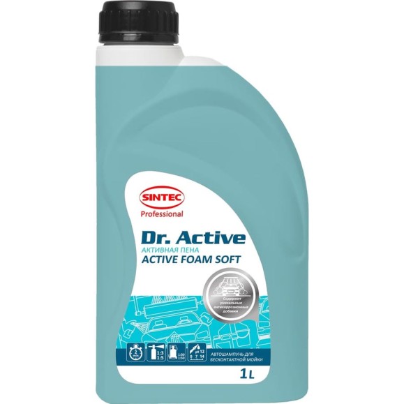 Автошампунь Sintec Dr.Activ Active Foam Soft 1 л для бесконтактной мойки Обнинскоргсинтез 801726 Автошампунь Sintec Dr.Activ Active Foam Soft 1 л для бесконтактной мойки Обнинскоргсинтез 801726