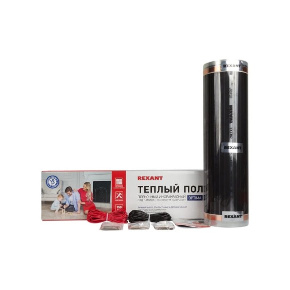 Пленочный теплый пол Rexant Optima 150 6 /0,5 х 12 м/900 Вт 51-0509-7 Пленочный теплый пол Rexant Optima 150 6 /0,5 х 12 м/900 Вт 51-0509-7