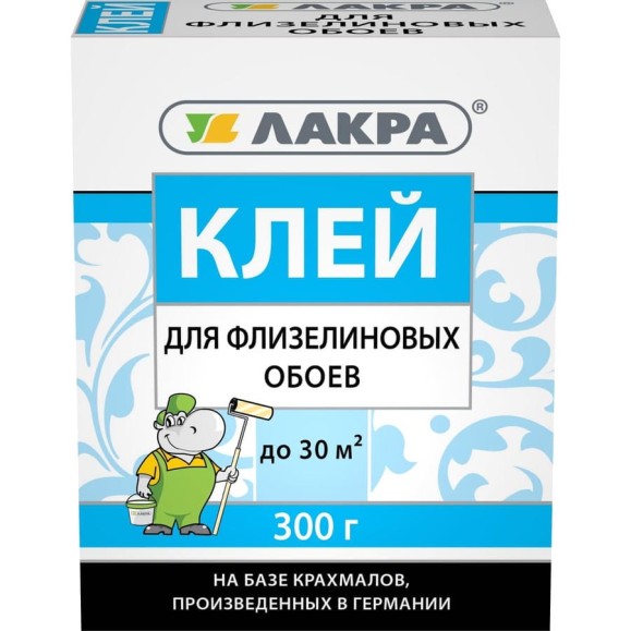Клей для флизелиновых обоев Лакра 300 г Лк-00003802 Клей для флизелиновых обоев Лакра 300 г Лк-00003802