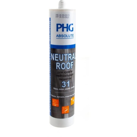 Силиконовый герметик PHG Absolute Neutral Roof черный 280 ml 448747 Силиконовый герметик PHG Absolute Neutral Roof черный 280 ml 448747