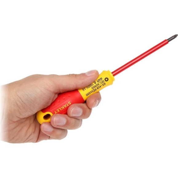Диэлектрическая отвертка FATMAX 1000V PZ1х100 мм Stanley 0-65-418 Диэлектрическая отвертка FATMAX 1000V PZ1х100 мм Stanley 0-65-418