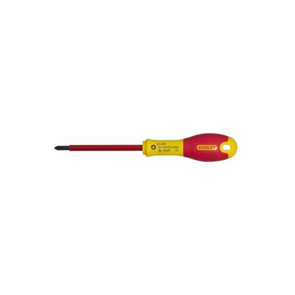 Диэлектрическая отвертка FATMAX 1000V PZ0х75 мм Stanley 0-65-417 Диэлектрическая отвертка FATMAX 1000V PZ0х75 мм Stanley 0-65-417