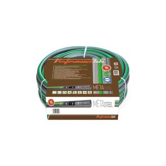 Садовый армированный шланг для полива ALMAPLAST METAsteel 3/4", 50 м, 5 слоев 00800190500 Садовый армированный шланг для полива ALMAPLAST METAsteel 3/4", 50 м, 5 слоев 00800190500