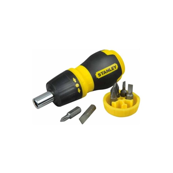 Реверсивная отвертка Stubby Multibit Stanley 0-66-358