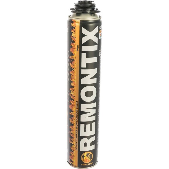 Огнестойкая пистолетная монтажная пена REMONTIX PRO 750 мл RMBFir45 Огнестойкая пистолетная монтажная пена REMONTIX PRO 750 мл RMBFir45