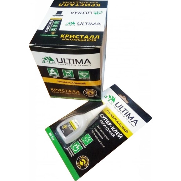 Контактный клей Кристалл, 30мл, шоу-бокс ULTIMA UCONTGLK3010 Контактный клей Кристалл, 30мл, шоу-бокс ULTIMA UCONTGLK3010