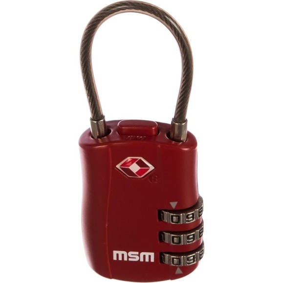 Навесной замок МСМ TSA3 red 000012517
