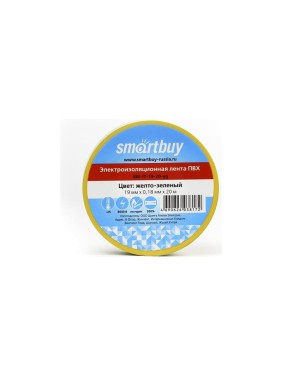 Изолента Smartbuy 0.18х19 мм, 20 метров, желто-зеленая SBE-IT-19-20-yg Изолента Smartbuy 0.18х19 мм, 20 метров, желто-зеленая SBE-IT-19-20-yg