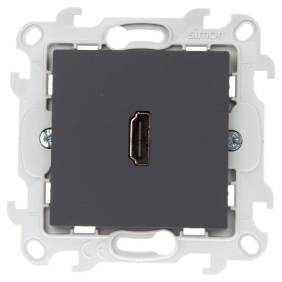 Коннектор Simon HDMI 1.4, графит 2411094-038 Коннектор Simon HDMI 1.4, графит 2411094-038