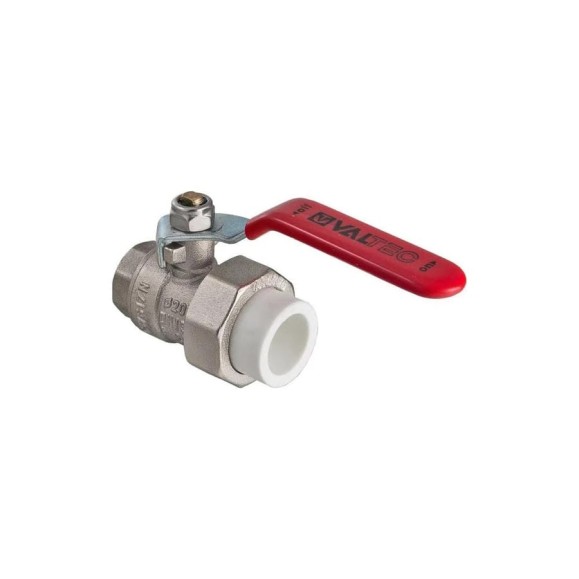 Латунный кран Valtec под PPR 40 ммх1 1/4" внутренняя резьба с полусгоном VTp.742.0.04007 Латунный кран Valtec под PPR 40 ммх1 1/4" внутренняя резьба с полусгоном VTp.742.0.04007