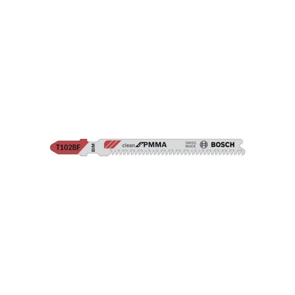 Пилки CleanPMMA (92 мм; тип T102BF; 3 шт.) для лобзика Bosch 2608636780