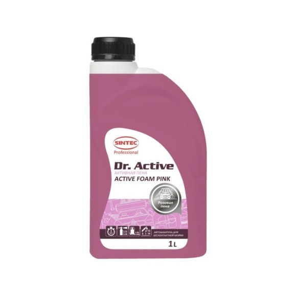 Автошампунь Sintec Dr.Activ Active Foam Pink 1 л для бесконтактной мойки Обнинскоргсинтез 801709 Автошампунь Sintec Dr.Activ Active Foam Pink 1 л для бесконтактной мойки Обнинскоргсинтез 801709