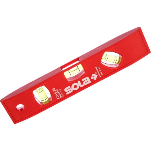 Пластиковый магнитный уровень, L=20 см, 3 глазка SOLA PTМ 5 01430601 Пластиковый магнитный уровень, L=20 см, 3 глазка SOLA PTМ 5 01430601