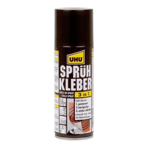Клей-спрей UHU SPRUHKLEBER 3 in 1 200 мл 48900 Клей-спрей UHU SPRUHKLEBER 3 in 1 200 мл 48900