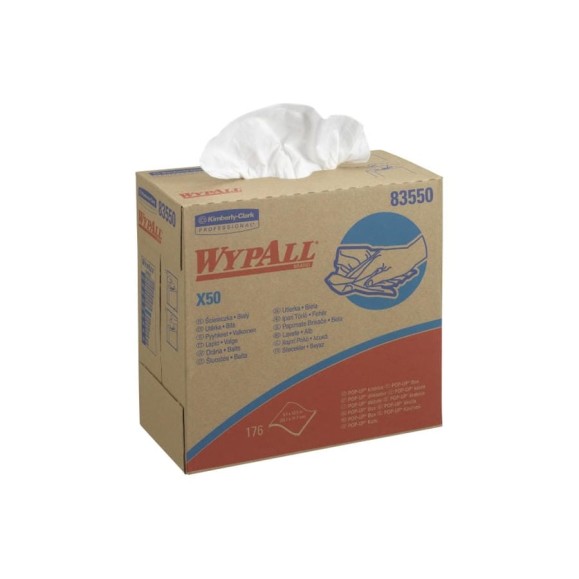 Протирочный материал WYPALL коробка РорUp белый X50 8355 Протирочный материал WYPALL коробка РорUp белый X50 8355