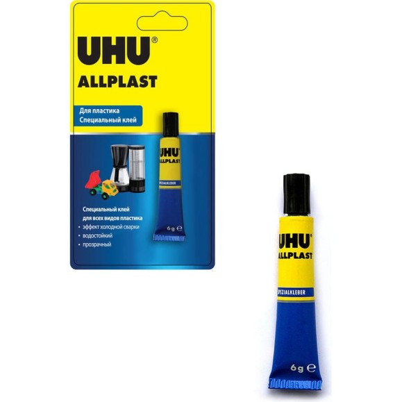 Клей для пластиков UHU ALLPLAST 6г 48426/В Клей для пластиков UHU ALLPLAST 6г 48426/В