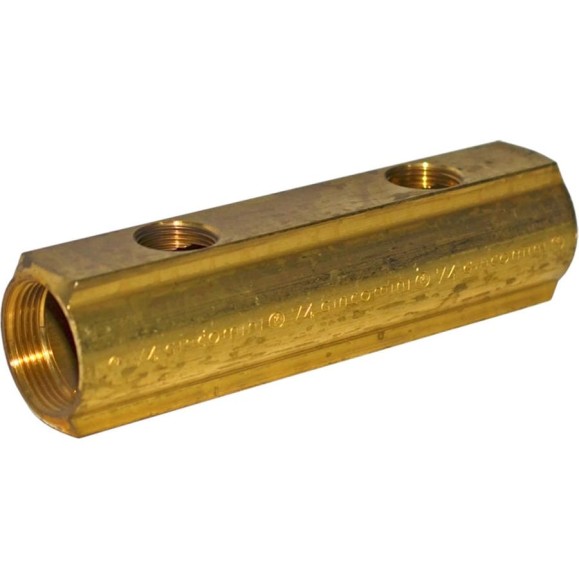 Коллектор Giacomini R582A латунь, 1 1/4 ВР/ВР, на 2 выхода 3/4 ВР R582AY002 040-0067 Коллектор Giacomini R582A латунь, 1 1/4 ВР/ВР, на 2 выхода 3/4 ВР R582AY002 040-0067