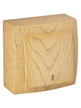 Выключатель NILSON 1ОП проходной клен Themis wood 26281007
