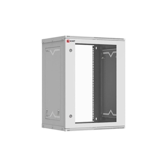 Телекоммуникационный настенный шкаф EKF 15U 600х450 дверь стекло Astra серия PROxima ITB15G450D